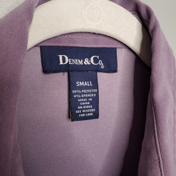 Denim & Co purple vest size S soft corduroy lavender button‎ front sleeveless - Picture 4 of 11